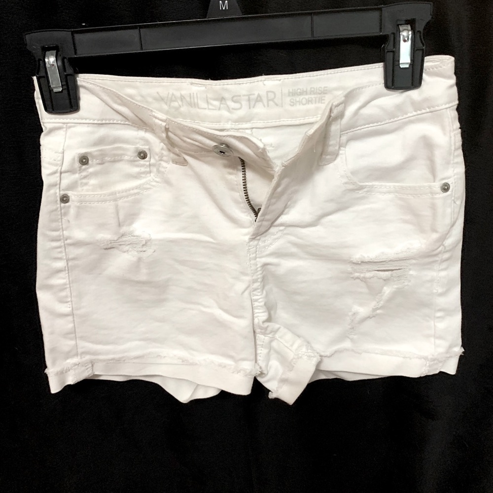 White denim shorts